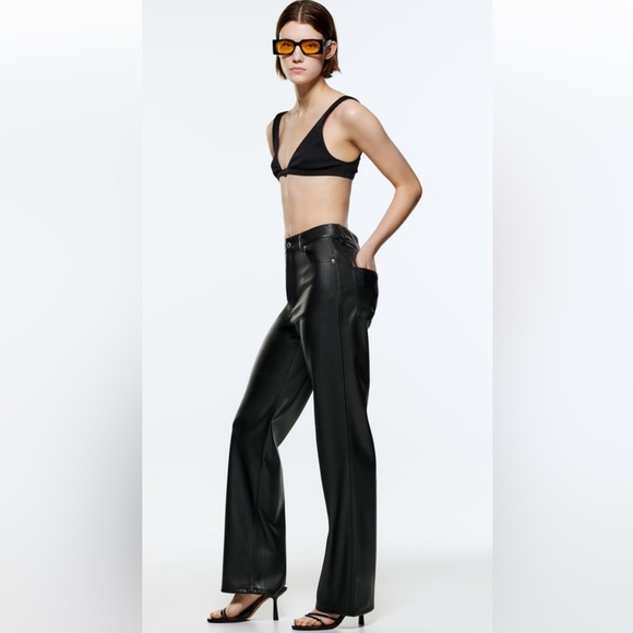 Zara Pants & Jumpsuits Zara Full Length Faux The 9s Leather Pants